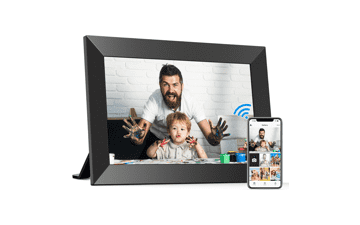 BIGASUO 10.1 Inch WiFi Digital Picture Frame, IPS HD Touch Screen Photo Frames with 16GB Memory, Wall Mountable