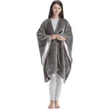 Beautyrest Reversible Electric Wrap Poncho Blanket