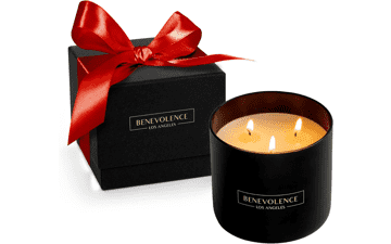 Benevolence LA 3 Wick Candle | Bergamot & Jasmine | 14.5 oz | Natural Soy Candle