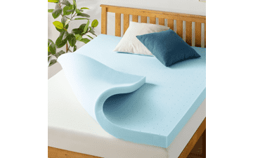 Best Price Mattress 4 Inch Ventilated Memory Foam Mattress Topper, Queen