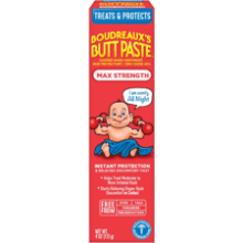 Boudreaux's Butt Paste Maximum Strength Diaper Rash Cream 4 oz