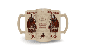 Budweiser 2023 90th Anniversary Limited Edition Collectors SERIES #44 Clydesdale Holiday Stein