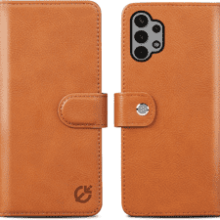 CIVICASE Samsung Galaxy A32 5G Wallet Case - RFID Blocking Credit Card Holder - Magnetic Stand - Shockproof Cover - Brown