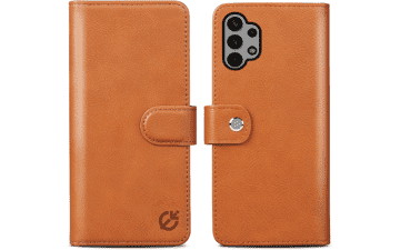 CIVICASE Samsung Galaxy A32 5G Wallet Case - RFID Blocking Credit Card Holder - Magnetic Stand - Shockproof Cover - Brown