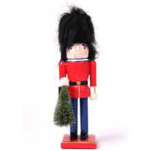 Christmas Nutcracker Figurine Decoration Polyresin Soldier Sculpture Statue Festive Gifts Home Arts 11.8 inch