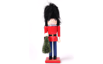 Christmas Nutcracker Figurine Decoration Polyresin Soldier Sculpture Statue Festive Gifts Home Arts 11.8 inch