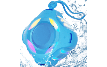 Comiso Shower Bluetooth Speaker - IP67 Waterproof, LED Light, Portable, Floating, 2000mAh, True Wireless Stereo, Built-in Mic - Ideal for Travel, Beach, Unisex Gifts