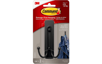 Command Large Wall Hooks, Damage Free Hanging with Adhesive Strips