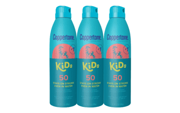 Coppertone Kids Sunscreen Spray SPF 50 5.5 Oz Pack of 3