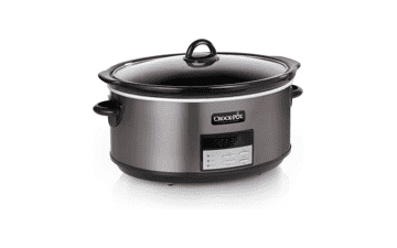 Crock-Pot 8 Quart Programmable Slow Cooker with Auto Warm Setting - Black Stainless Steel