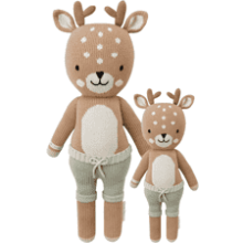 Cuddle + Kind Elliott Fawn Doll - Handcrafted Nursery Decor, Fair Trade Stuffed Animals for Girls & Boys