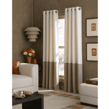 Curtainworks Kendall Color Block Grommet Curtain Panel 84-Inch