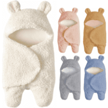 Cute Cotton Plush Baby Swaddle Blanket for Newborns 0-6 Months