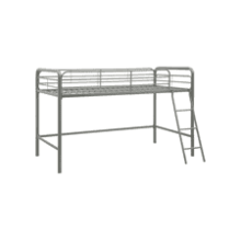 DHP Junior Loft Bed Frame, Twin, Silver