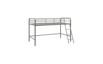 DHP Junior Loft Bed Frame, Twin, Silver