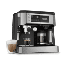 De'Longhi All-in-One Coffee Maker & Espresso Machine with Adjustable Milk Frother, 10-Cup Glass Coffee Pot - COM532M Black