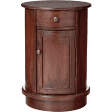 Decor Therapy Keaton Round Side Storage End Table