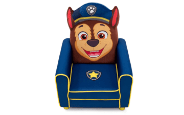 Delta Children Figural Upholstered Kids Chair, PAW Patrol Chase, Blue