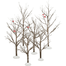 Department 56 Village Bare Branch Trees Accessory Figurine - Set of 6