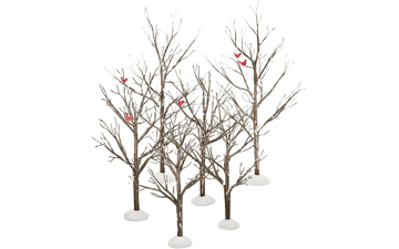 Department 56 Village Bare Branch Trees Accessory Figurine - Set of 6