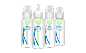 Dr. Brown's Natural Flow Anti-Colic Baby Bottles 8 oz, 4 Pack