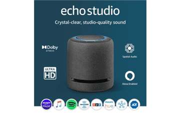 Echo Studio Smart Speaker with Dolby Atmos and Alexa, Charcoal