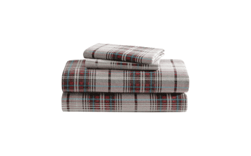 Eddie Bauer Queen Sheets, Cotton Flannel Bedding Set, Brushed for Extra Softness, Cozy Home Decor - Montlake Plaid