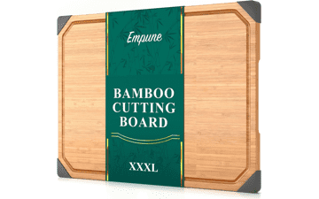 Empune 24" Bamboo Cutting Board for Kitchen