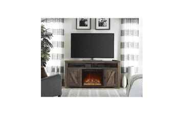 Farmington Electric Fireplace TV Console - Rustic Design - Fits TVs up to 60 inches