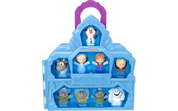 Fisher-Price Little People Disney Frozen Carry Along Castle Case with 9 Figures