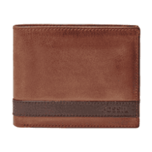 Fossil Quinn Leather Bifold Wallet - Brown