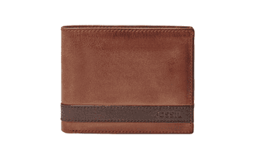 Fossil Quinn Leather Bifold Wallet - Brown