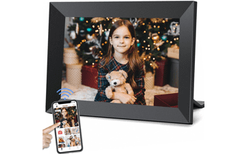 Frameo 10.1 Inch WiFi Digital Picture Frame - 1280 * 800P IPS Touch Screen HD Display - 16GB Storage - Video Clips and Slide Show - Instantly Send Photos Anywhere via Free APP