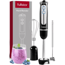 Fullstar 3-in-1 Handheld Electric Immersion Blender - 9-Speed, 500W - Black