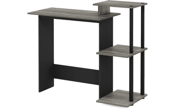 Furinno Laptop Computer Desk with Square Shelves