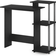 Furinno Laptop Computer Desk with Square Shelves