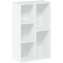 Furinno Luder 5-Cube Bookcase Storage in White