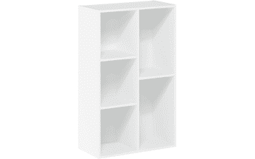 Furinno Luder 5-Cube Bookcase Storage in White