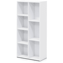 Furinno Luder 7-Cube Bookcase Storage in White