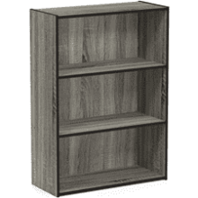 Furinno Pasir 3-Tier Bookcase - French Oak Grey