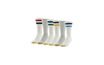 GOLDTOE Men's Cotton Crew Athletic Socks - Multipairs