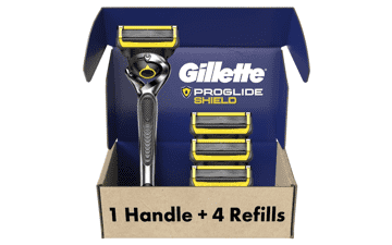 Gillette ProGlide Shield Razor for Men with 4 Blade Refills