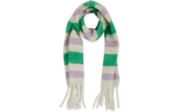 Hadley Wren South Plaid Fuzzy Fringe Scarf for Women