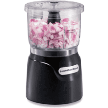 Hamilton Beach Electric Vegetable Chopper & Mini Food Processor, 3-Cup, 350 Watts, Black