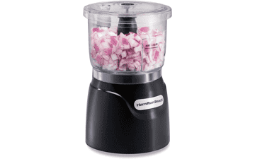 Hamilton Beach Electric Vegetable Chopper & Mini Food Processor, 3-Cup, 350 Watts, Black