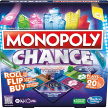 Hasbro Gaming Monopoly Chance Board Game | Fast-Paced Family Party Game | Ages 8+ | 2-4 Players | 20 Mins. Average