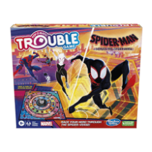 Hasbro Gaming Trouble: Spider-Verse Edition for Marvel Fans, Ages 8+, 2-4 Players