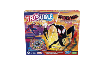 Hasbro Gaming Trouble: Spider-Verse Edition for Marvel Fans, Ages 8+, 2-4 Players