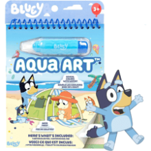 Horizon Group USA Bluey Aqua Art - 4 Reusable Water Art Pages & Pen - Color with Water Book - Water Reveal Activity Book - Paint with Water Books - Doodle Book - No-Mess Art Book