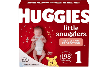 Huggies Little Snugglers Newborn Diapers, Size 1 (8-14 lbs), 198 Count